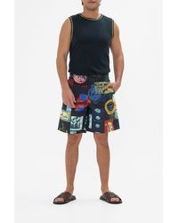 CAMILLA - Mid Length Trail Short Landmarks And Love Letters - Lyst