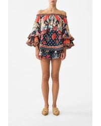 CAMILLA - Off Shoulder Top With Frill Sleeve Daughters Of Duende - Lyst