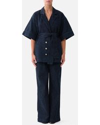 CAMILLA - Lalita Azul Aristocracy Short Sleeve Jacket Denim - Lyst