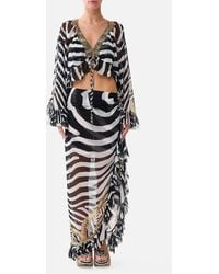 CAMILLA - Crop Ruffle Top Zig Zag Zoo - Lyst