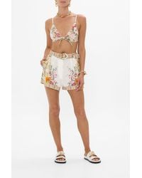 CAMILLA - Scalloped Edge Bra With Bow Egyptian Rose - Lyst