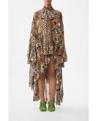 CAMILLA - Ruffle High Low Dress With Long Sleeve Nazar Nirvana - Lyst