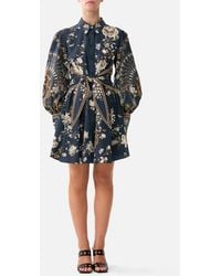 CAMILLA - Short Waist Tie Shirt Dress Flamenco Folklore - Lyst