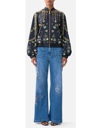 CAMILLA - Bomber Jacket With Shirred Cuff Amulets And Alchemy - Lyst
