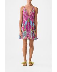 CAMILLA - Short Flared Dress With Hardware Concubines, Sultans & Courtiers - Lyst