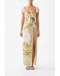 CAMILLA - Long Sarong With Gathered Tab And Leg Split The Call Of Catalonia - Lyst