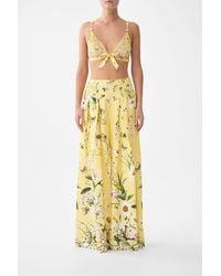 CAMILLA - Scalloped Edge Tri Bralette With Bow Front Daisy Chains - Lyst
