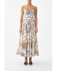 CAMILLA - Long Dress With Tie Front - Lyst