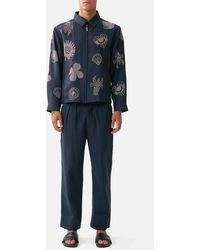 CAMILLA - Embellished Crop Zip Through Jacket Amulets And Alchemy - Lyst