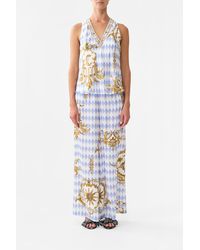 CAMILLA - V Neck Top With Knot Back Throne Games - Lyst