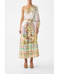 CAMILLA - One Shoulder Dress With Blouson Sleeve The Call Of Catalonia - Lyst