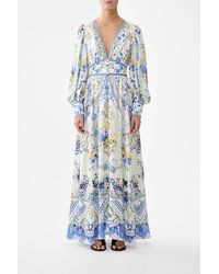 CAMILLA - Shaped Waistband Dress With Gathered Sleeves My Homespun Heart - Lyst