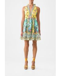 CAMILLA - Ruffle Hem Halter Short Dress Tales Of Topkapi Palace - Lyst
