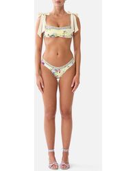 CAMILLA - Dipped Waist Panelled Bikini Bottom Chinoiserie Child - Lyst