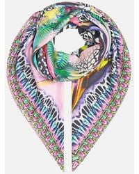 CAMILLA - Large Crystalled Silk Square Scarf Millamorphosis - Lyst