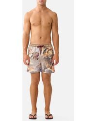 CAMILLA - Mid Length Boardshort With Elastic Waist Queen Of Bohemia - Lyst
