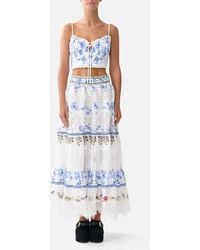 CAMILLA - High Waisted Tiered Midi Skirt All About That Lace - Lyst
