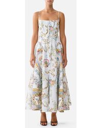 CAMILLA - Corset Dress With Long Flared Skirt Seville Sweetheart - Lyst