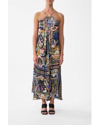 CAMILLA - Gather Neck Hardware Maxi Dress Basked - Lyst