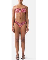 CAMILLA - Ruched Skimpy Bikini Bottom With Tie Sides Heirloom Empire - Lyst