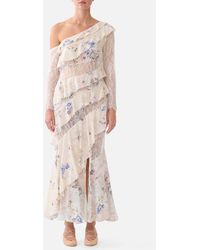 CAMILLA - Asymmetric Frill Panelled Dress Laced With Love - Lyst