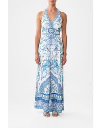 CAMILLA - Halterneck Jumpsuit With Tie Neck Isnik Lullaby - Lyst