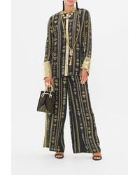 CAMILLA - Shirt With Gilded Mesh Placket And Cuffs They Called Her Nefertari - Lyst