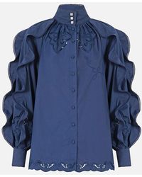 CAMILLA - Relaxed Blouse With Frill Sleeve Detail - Lyst