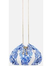 CAMILLA - Drawstring Pouch Bag With Chain Strap Ceramic Panoramic - Lyst