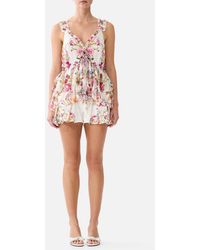 CAMILLA - Ruffle Top With Tie Front Detail Torero Libertine - Lyst