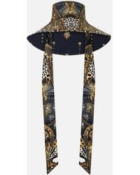 CAMILLA - Wide Brim Bucket Hat With Tie Feline Folklore - Lyst