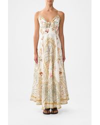 LONG TIERED DRESS WITH BOW TIES PATCHWORK PANORAMA main image 0