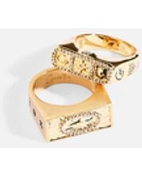 CAMILLA - Gypset Glitterati Bar Ring Set - Lyst