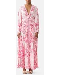 CAMILLA - Kimono Sleeve Dress With Shirring Detail Livin La Vida Rosa - Lyst