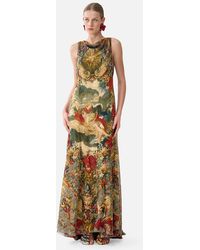 CAMILLA - Open Back Gown With Front Split Meet Me - Lyst