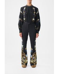 CAMILLA - Flare Trouser With Seam Detail Ottoman Elegance - Lyst
