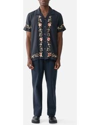 CAMILLA - Embroidered Short Sleeve Camp Collared Shirt Daughters Of Duende - Lyst