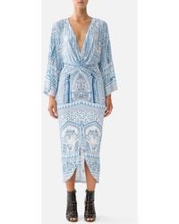 CAMILLA - Long Split Front Twist Dress The Hum Of The Alhambra - Lyst