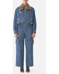 CAMILLA - Terry Bomber Jacket With Pocket Details Fiesta, Siesta, Repeat - Lyst