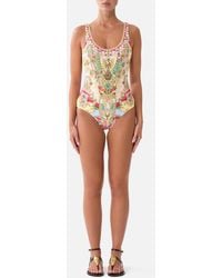 CAMILLA - Wide Strap Round Neck One Piece W Low Back Painted Prayers - Lyst