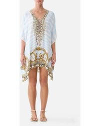CAMILLA - Short Lace Up Kaftan Spirit Of Stripes - Lyst