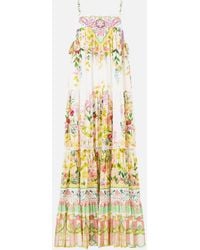CAMILLA - Long Tiered Dress With Bow Ties The Call Of Catalonia - Lyst
