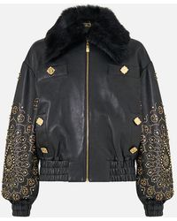 CAMILLA - Leather Bomber With Pocket Details The Secession Sessions - Lyst