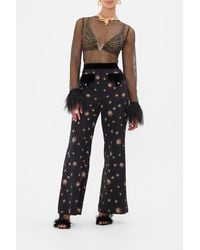 CAMILLA - Crystal Mesh Top With Feathers Soul Of A Star Gazer - Lyst