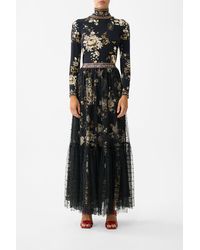CAMILLA - Waistband Ruffle Hem Skirt Flamenco Folklore - Lyst