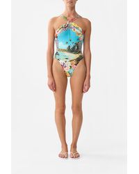 CAMILLA - Diamond Neck Thick Strap One Piece W Rings Bathing Bombshell - Lyst