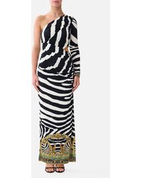 CAMILLA - One Shoulder Jersey Cut Out Dress Zig Zag Zoo - Lyst