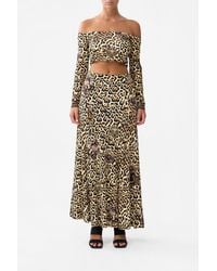CAMILLA - Off Shoulder Cropped Jersey Top Saints And Sisters - Lyst
