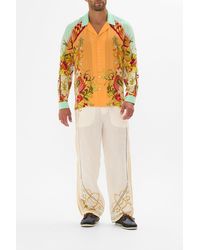 CAMILLA - Long Sleeve Camp Collared Shirt The Flower Child Society - Lyst