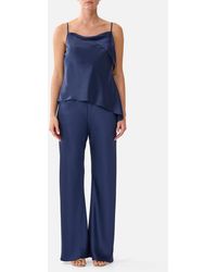 CAMILLA - Asymmetric Draped Top Silk Essentials - Lyst